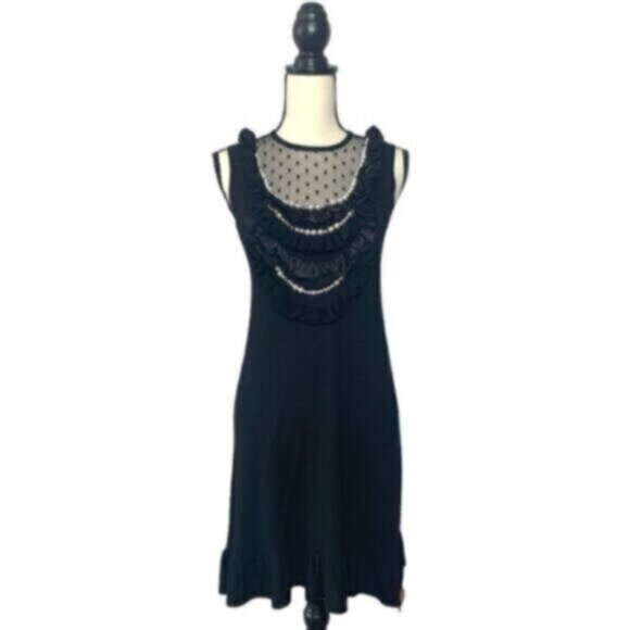 NWOT Staud Black Sleeveless Mini/Midi Knitted Dress - Picture 1 of 13